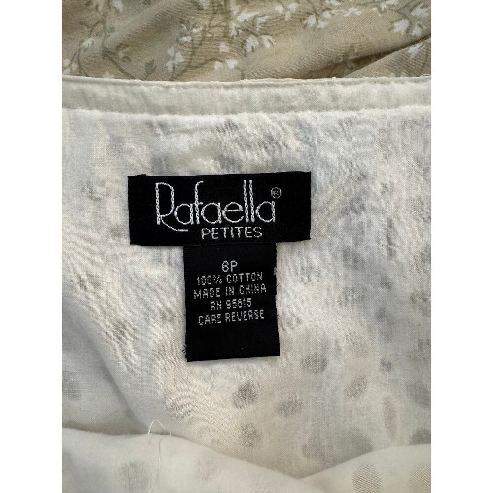 Rafaella Petites White 100% Cotton Floral Eyelet A-Line Skirt Size 6P - Picture 3 of 5